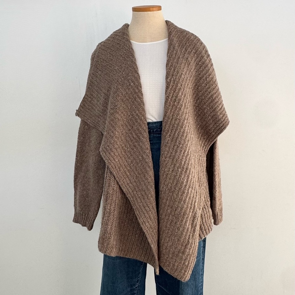 Lauren Ralph Lauren Camel Women's Shawl Collar Cardigan